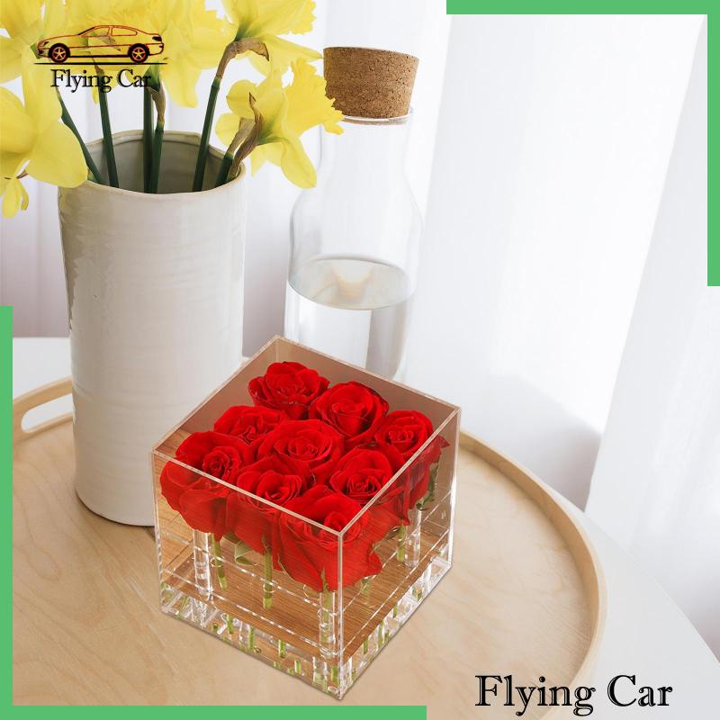 Set 2 Lọ Hoa Bằng Acrylic Trong Suốt Dùng Trang Trí Tiệc Sinh Nhật