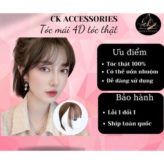 Tóc giả mái thưa 3d tóc thật 100%
