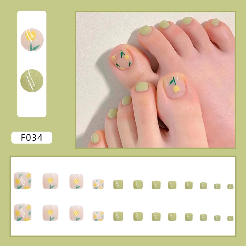 Móng Chân Giả Thời Trang Mới F028-F046