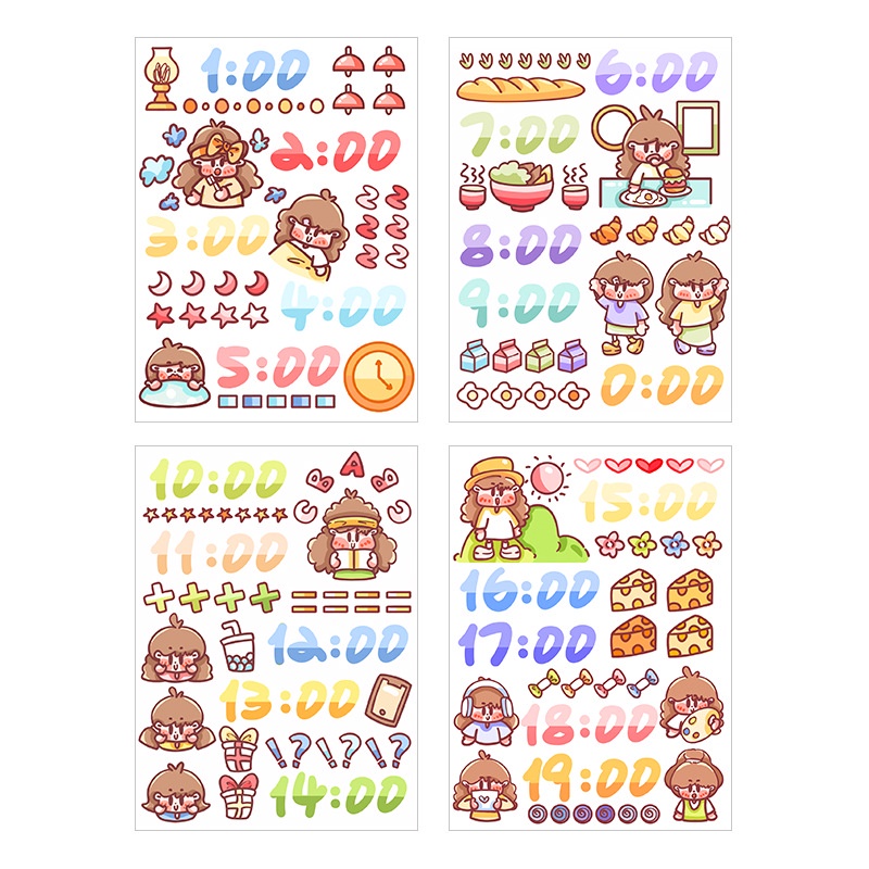 Miếng Dán Trang Trí Sổ Tay Nhật Ký Hình Hoạt Hình Xia Yanzi Dễ Thương