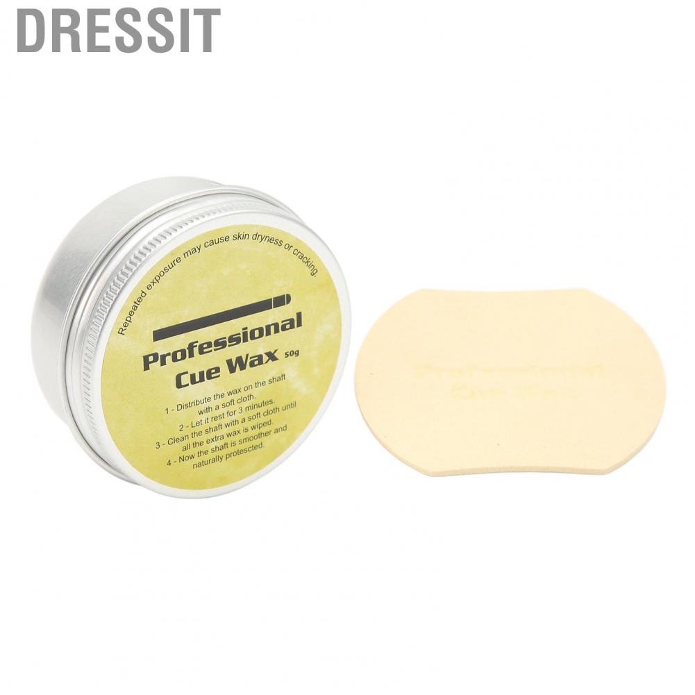 Dressit Stick Cue Wax  Silky Pool Shaft Protective with Polishing Sheet for Wooden Shafts