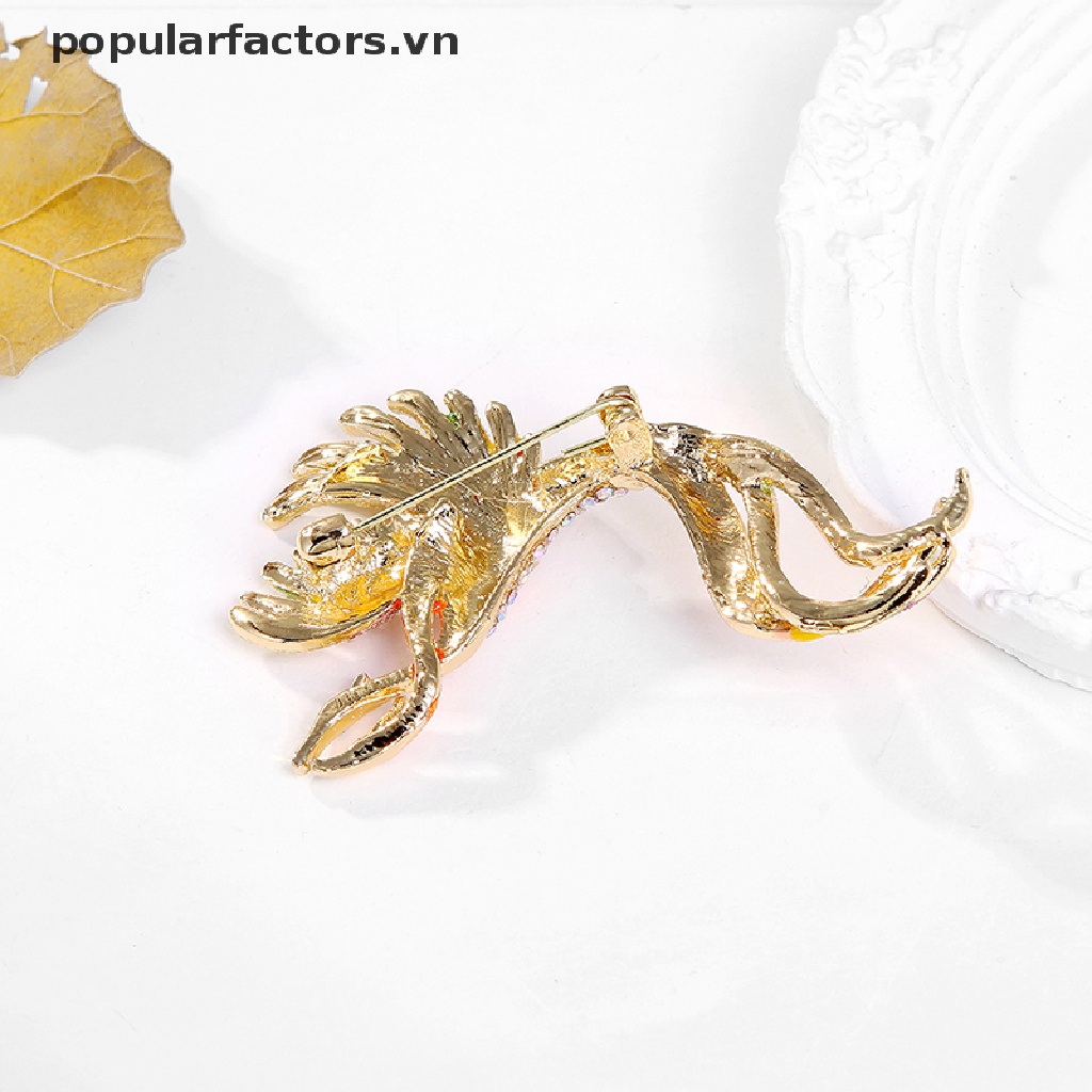 Ghim Cài Áo Hình Chim Phượng Hoàng Đính Đá Thời Trang Cho Nữ