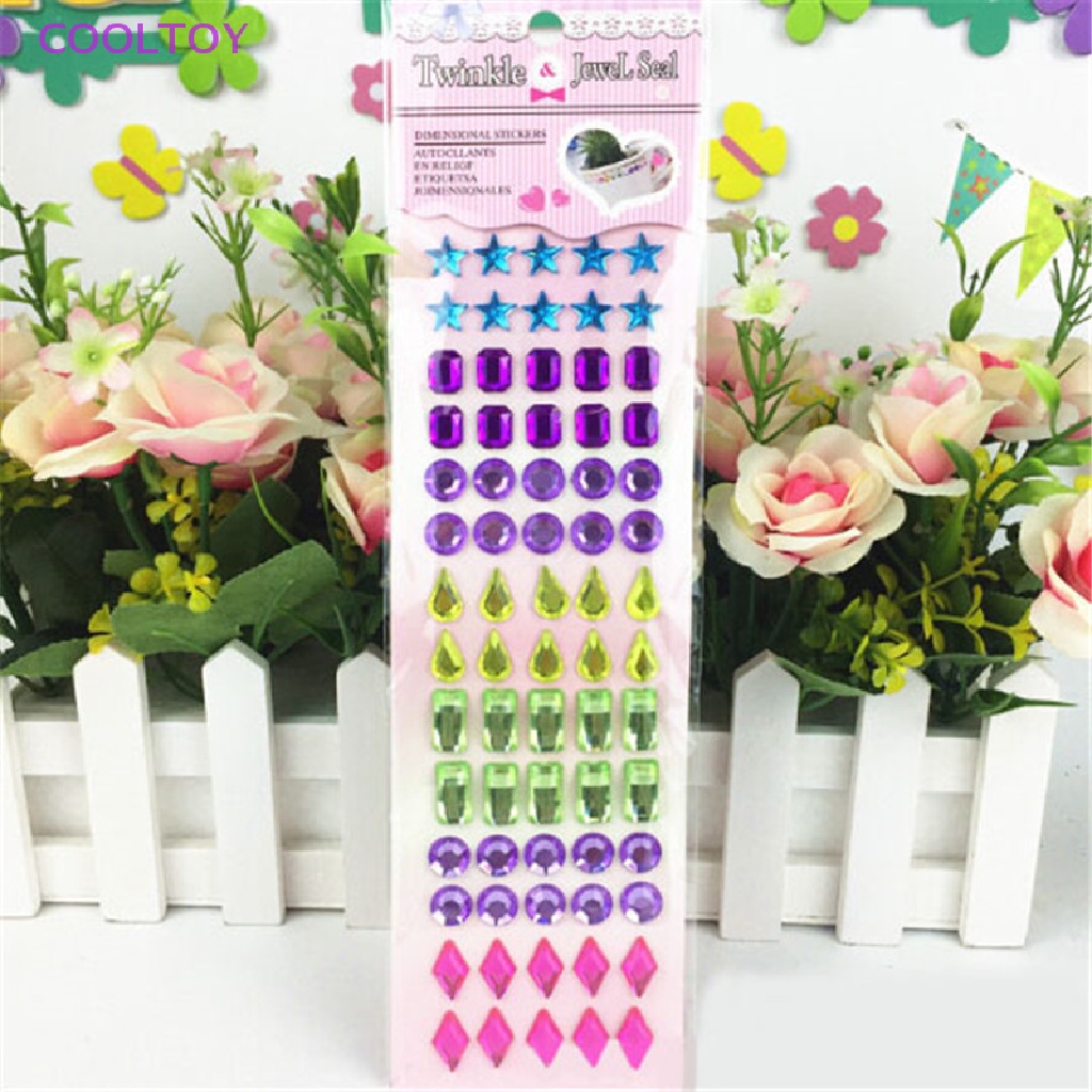Cooltoy Dải Đá Kim Cương Pha Lê Lấp Lánh Tự Dính Trang Sức Bán Chạy
