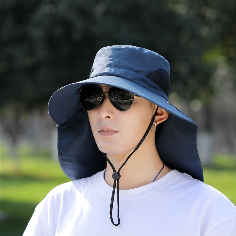 Mũ Bucket Che Nắng Ngoài Trời Kèm Quạt Thời Trang Mùa Hè Hàng Mới Dành Cho Nam Giới