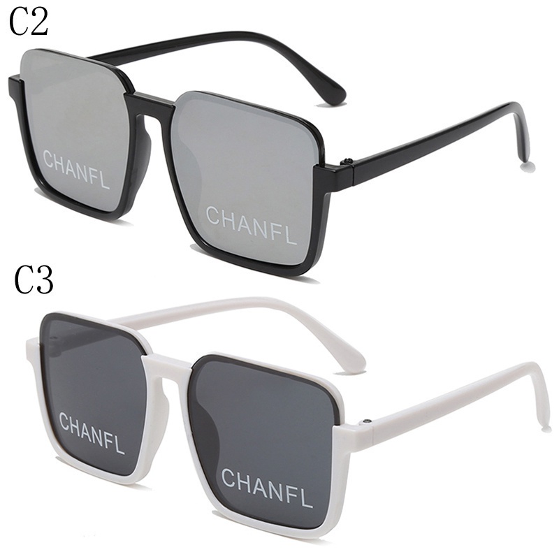 Kính Mát Nửa Gọng Vuông In Chữ Thời Trang Hàn Quốc Cho Bé