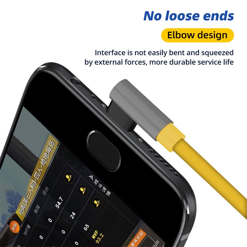 Cáp sạc nhanh USB 120W 6A Loại C 90 độ 1.2M 1.8m cho Xiaomi Huawei