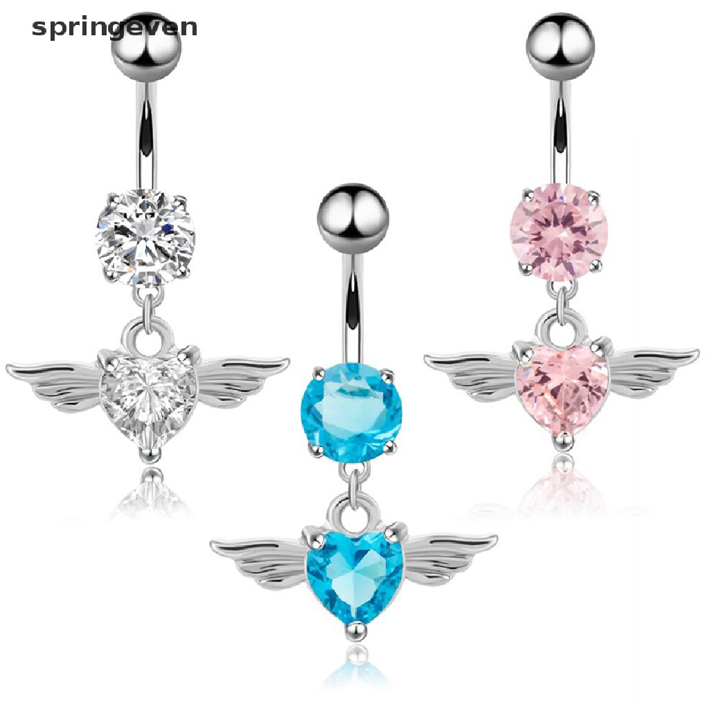 Khuyên RốN HìNh Tim ĐíNh Đá 14G