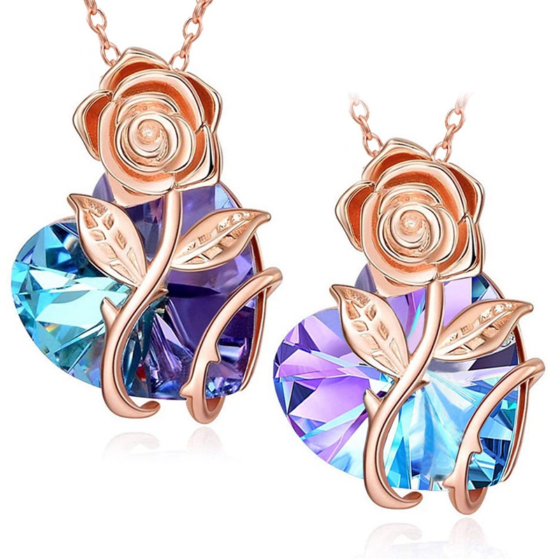 Vòng cổ Mặt Bướm Trái Tim Màu Sắc Sang Trọng Cho Nữ