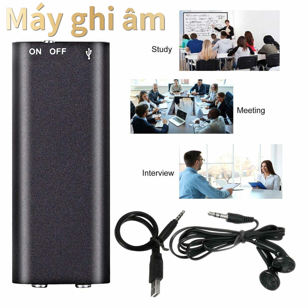 Máy ghi âm khử tiếng ồn khi live/quay video/ghi âm / Dung lượng 16GB thiết kế nhỏ gọn sang trọng