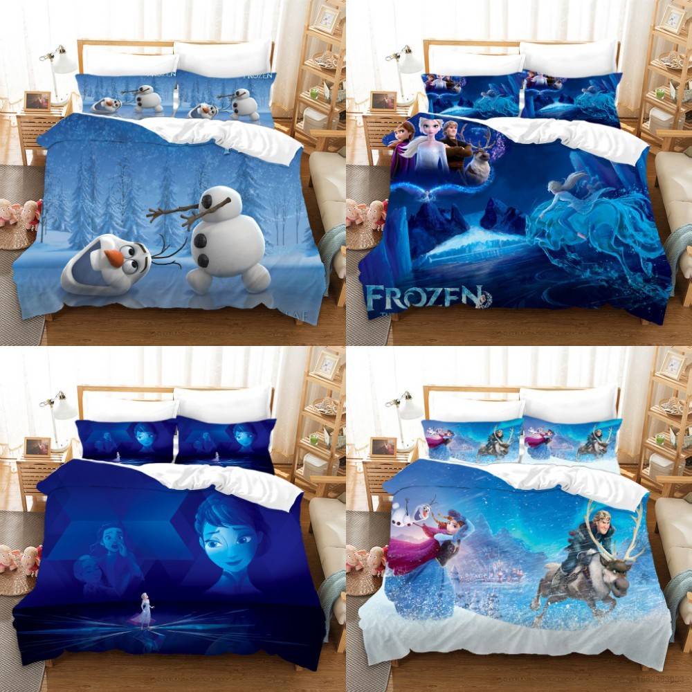 DISNEY Bộ Ga Trải Giường SY2 3 Trong 1 Họa Tiết Công Chúa Băng Giá YS2