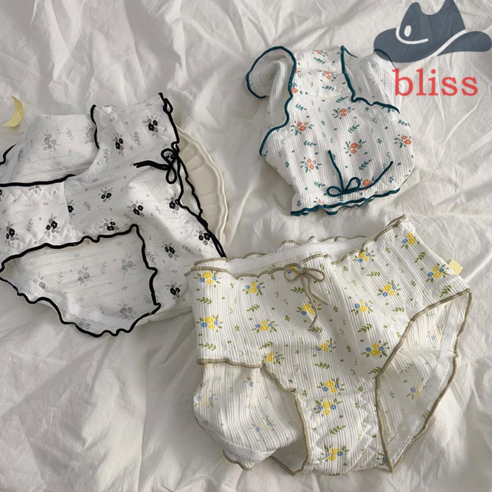 Quần Lót Cotton Lưng Vừa In Họa Tiết Phong Cách Nhật Hàn Cho Nữ