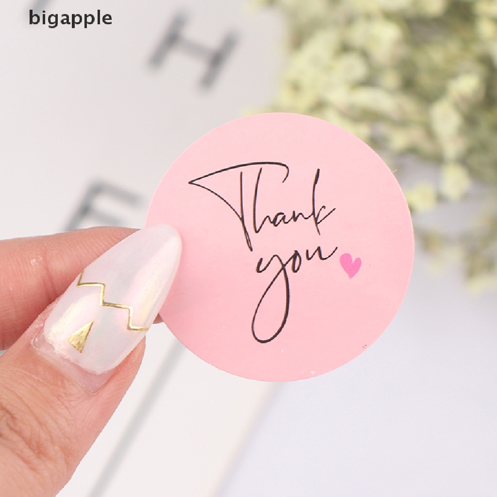 Set 120 Miếng Dán 3.8cm Hình Tròn Họa Tiết Chữ Thank You Màu Hồng Dùng Để Trang Trí Tiệc Cưới