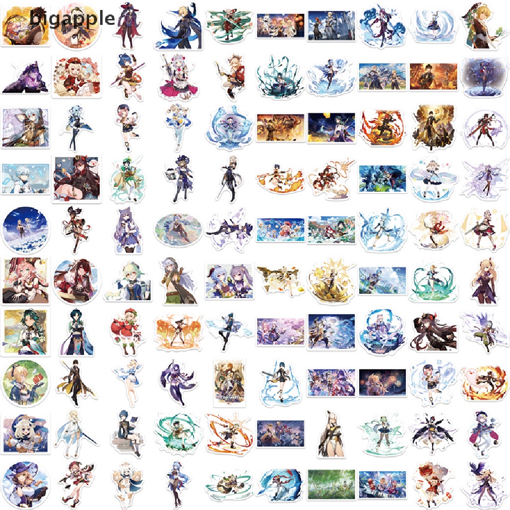 Set 100 Sticker Hoạt Hình Chống Thấm Nước Dễ Thương Dành Cho Các Bé