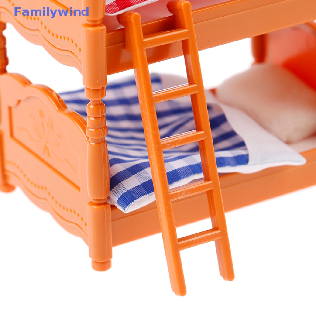 Mô Hình Giường Ngủ Hai Tầng Tự Trang Trí Nhà Búp Bê Tỉ Lệ 1: 12