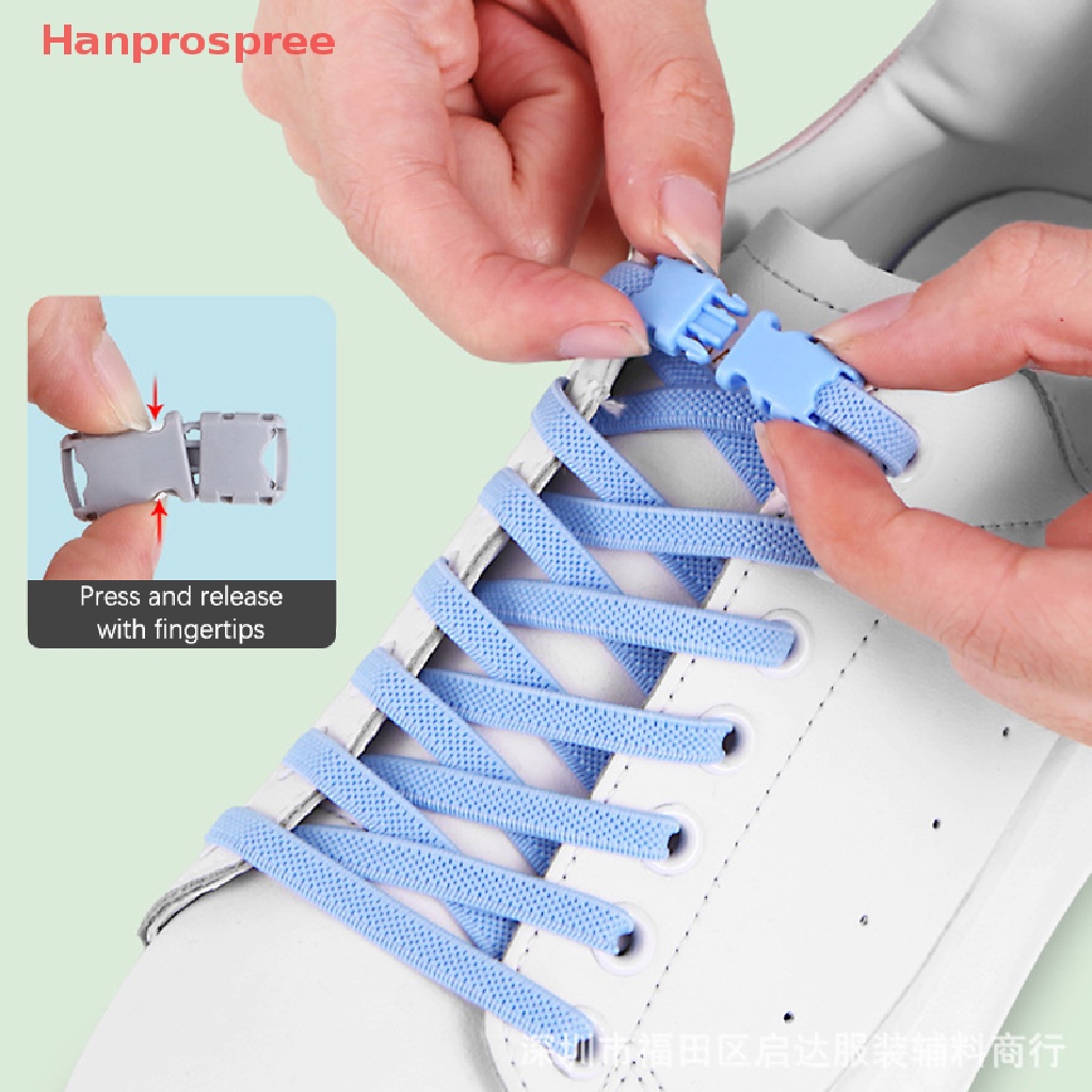 Hanprospree &gt; 1 Cặp Khóa Dây Giày Không Cần Buộc Co Giãn Nhiều Màu Sắc An Toàn Nhanh Chóng Dùng Ngoài Trời