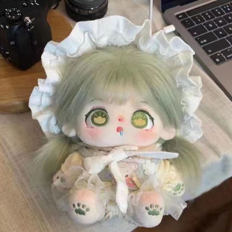 Búp Bê Nhồi Bông Cotton 20cm Màu Trắng Dễ Thương Cho Bé Gái