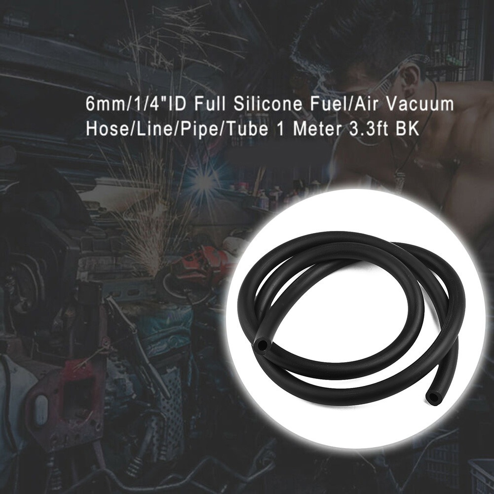 Ống Dẫn Nhiên Liệu 6mm 1 / 4 ID Bằng Silicon Màu Đen Dài 1M Tiện Dụng