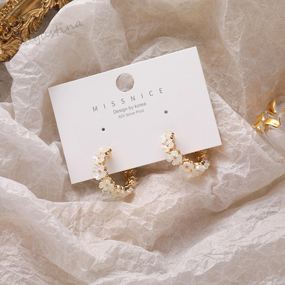 Bông Tai Dạng Vòng Hoa Thời Trang Cho Nữ