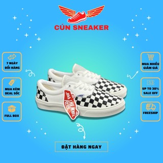 Giày thể thao nam nữ Vans caro buộc dây classic chuẩn sc Full box, Giày Vans caro vải canvas cao cấp full size nam nữ