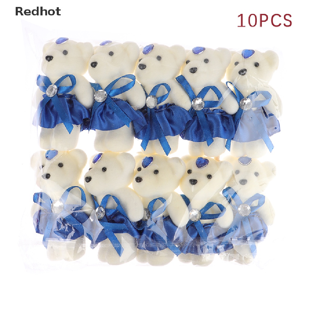 Bộ 10 Gấu Bông 12cm Trang Trí Tiệc Cưới / Sinh Nhật / Lễ Tốt Nghiệp