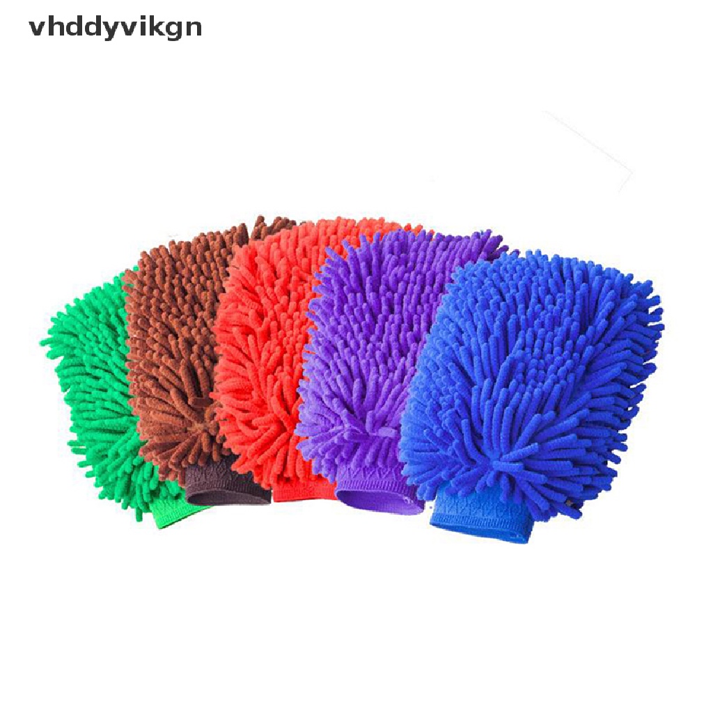 Găng Tay Vải Chenille Mềm Mại Dạng Lưới Dùng Để Rửa Xe Hơi