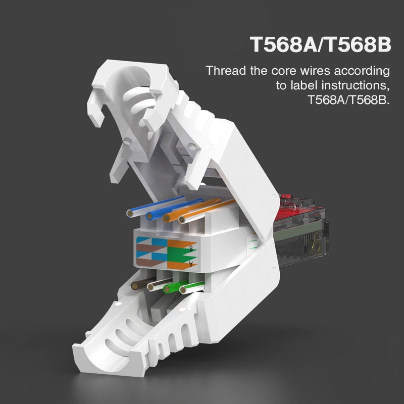 1 Phích Cắm Kết Nối Mạng Internet 23AWG Sang 26AWG RJ45 CAT6