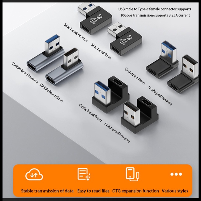 Đầu Chuyển Đổi Usb A Male Sang Type-C Female Usb3.1 Gen 2 Adapter 10gbps Cho Điện Thoại