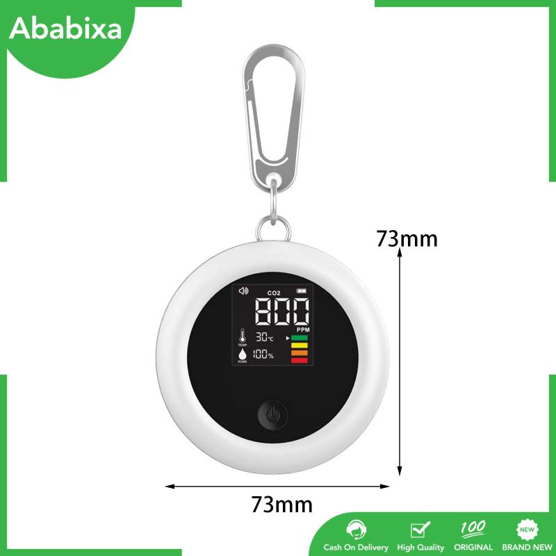 [Ababixa] Máy Kiểm Tra Chất Lượng Không Khí Cacbon Dioxide CO2 Phân Tích Thời Gian Thực Đa Chức Năng Cho Xe