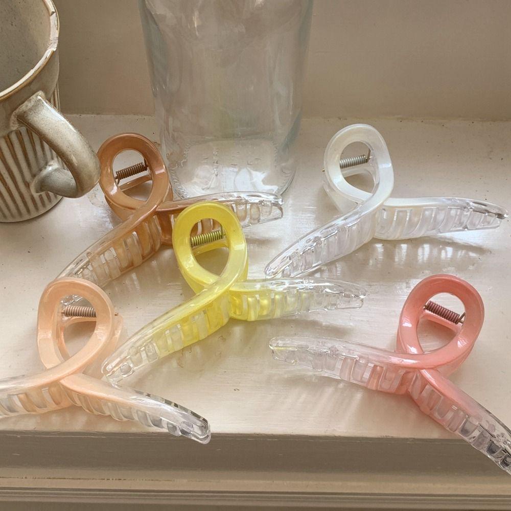 Kẹp Tóc Lớn Hình Học Màu Sắc Gradient Cho Nữ