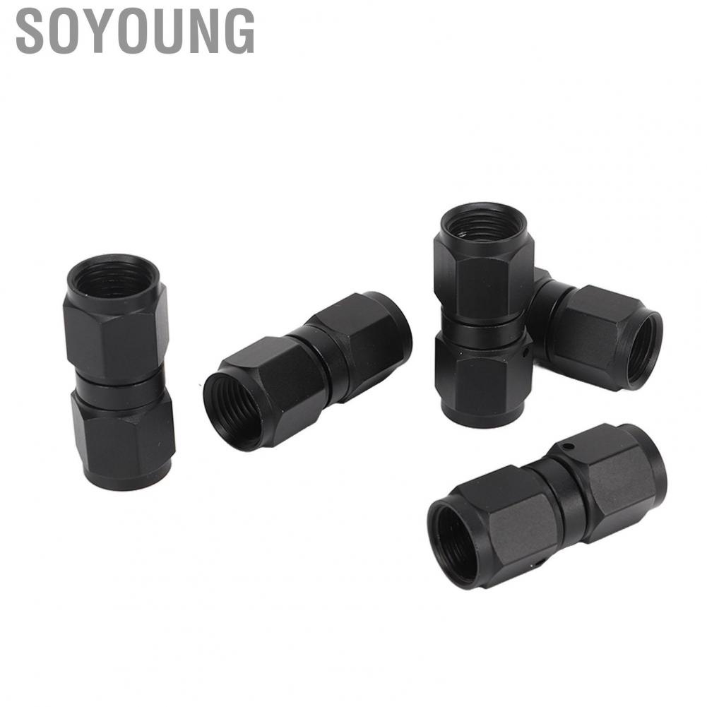 Soyoung Fuel Fitting Adapter  High Strength 5PCS Anti Rust Straight Swivel Coupler Stable Performance for Line