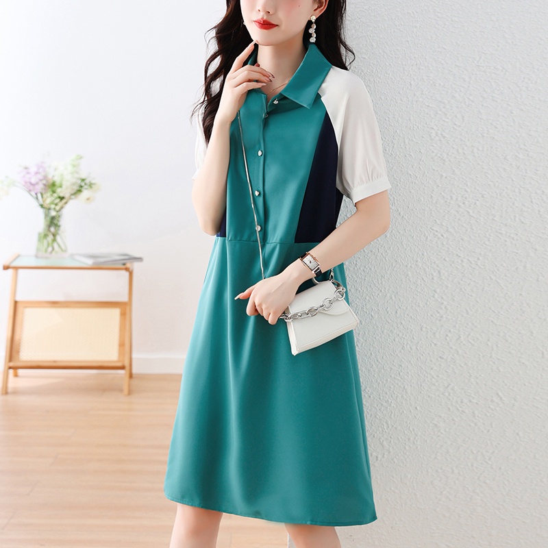 Đầm Sơ Mi Cao Cấp Dáng Rộng Cổ POLO Phong Cách Pháp Thời Trang Mùa Hè Hàng Mới 2023 Dành Cho Bạn Nữ