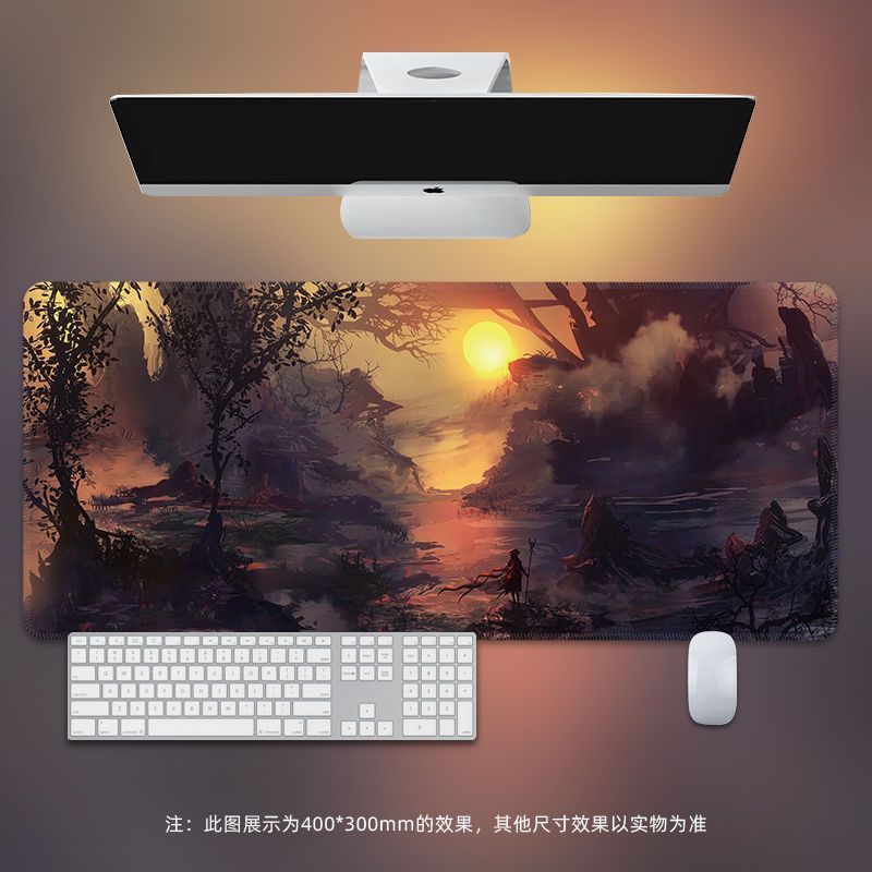 Tấm Lót Chuột Và Bàn Phím Chơi Game Hai Chiều In Hình Vẽ Phong Cảnh Anime