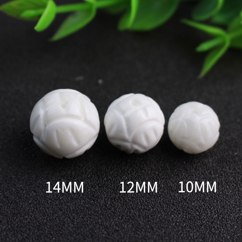 Chuỗi Hạt Pha Lê Hình Vỏ Sò / Hoa Sen Màu Trắng Dùng Làm Trang Sức DIY