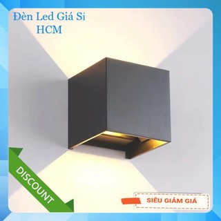 Led hắt tường vuông 2 đầu có chỉnh tia sáng và chống nước trang trí ngoài trời