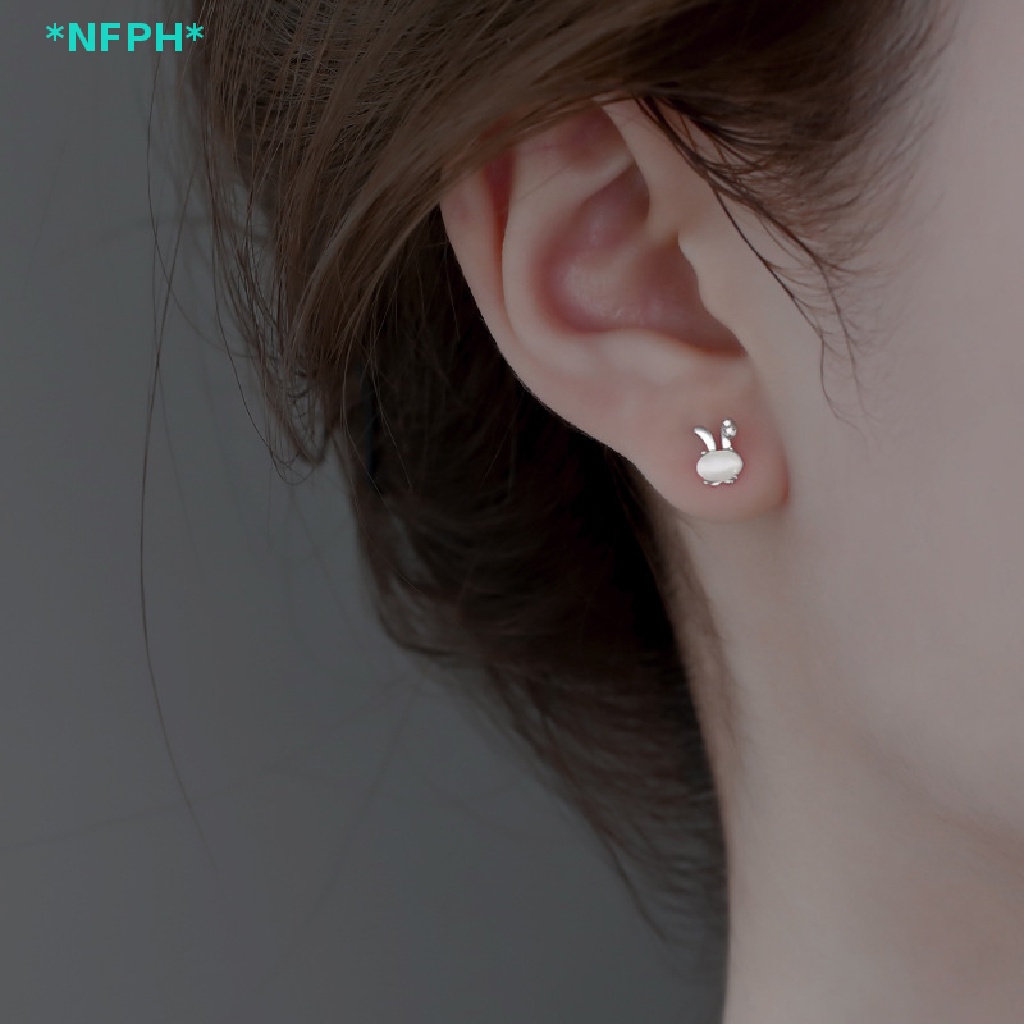 1 Đôi Bông Tai Đính Đá Zircon Hình Thỏ Đáng Yêu Dành Cho Nữ Mới