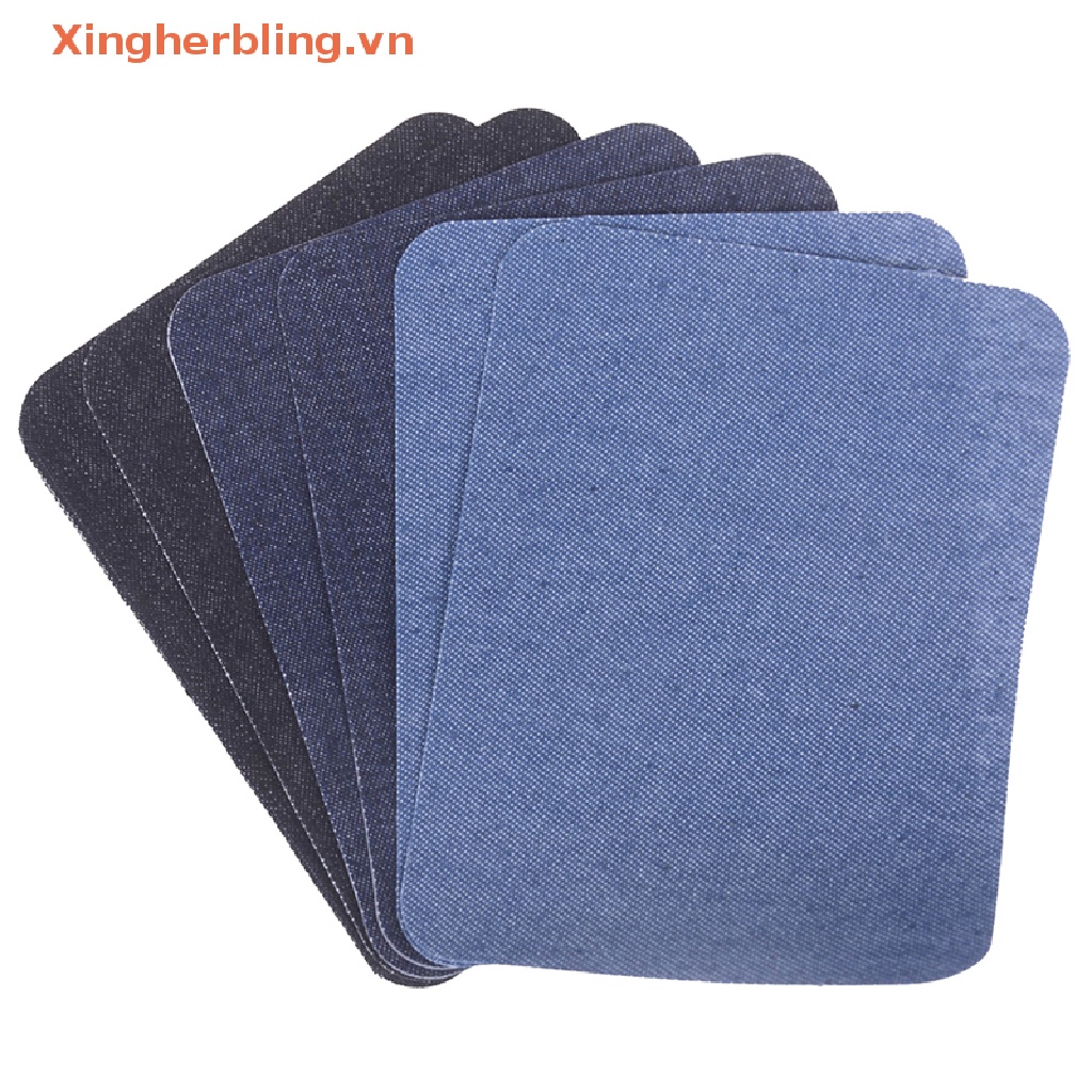 Xhb Set 6 Miếng Vá Quần Jean Cotton 3 Màu Ủi Quần Áo Denim