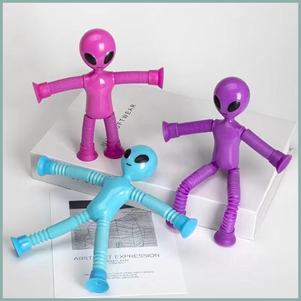 Đồ Chơi Giải Nén Co Giãn Hình Người Ngoài Hành Tinh Màu Dạ Quang