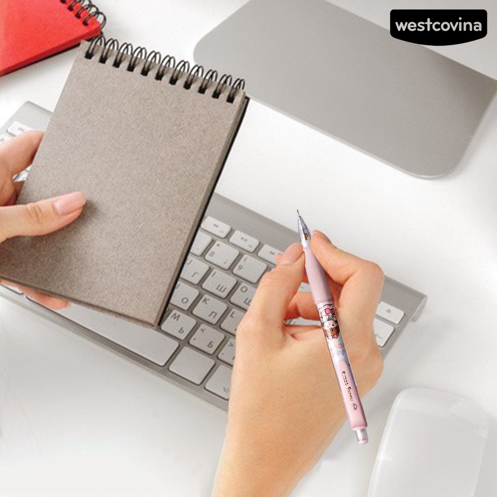 [COD]♪1 Bộ Bút Chì Cơ Tự Động Không Mài Ngòi 0.5mm In Hình Thỏ Dễ Thương