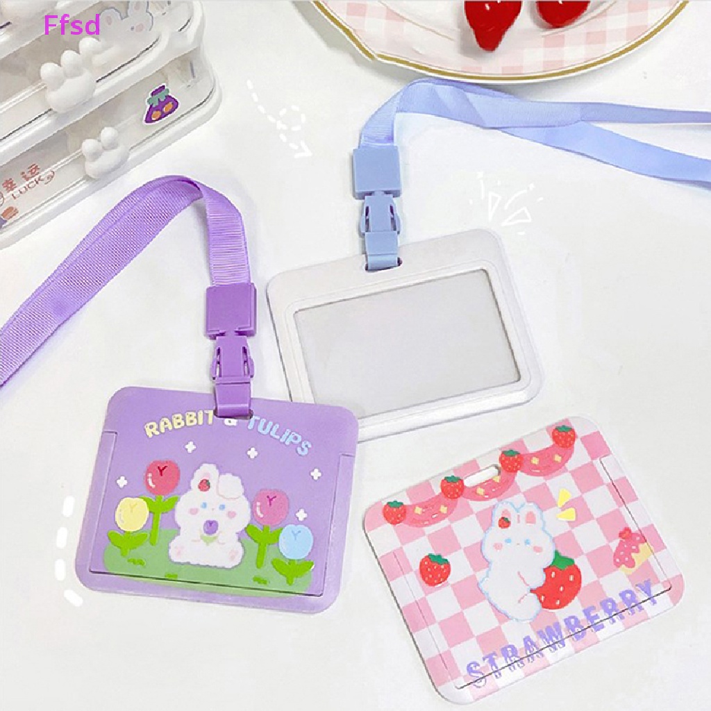 {Ffsd} Ví Đựng Thẻ Có Dây Đeo Huy Hiệu Hình Gấu Dễ Thương Cho Nữ * Hàng Bán Chạy