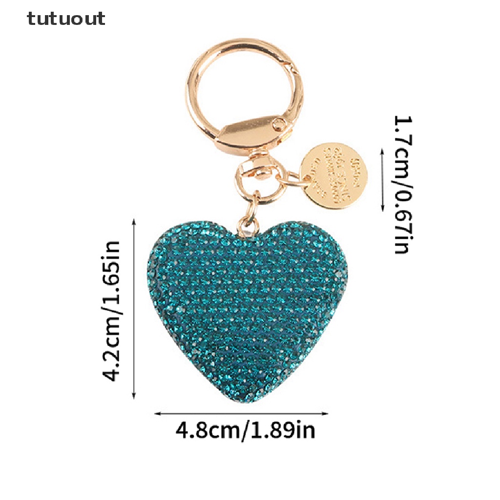 Móc Khóa Hình Trái Tim Đính Đá Thời Trang