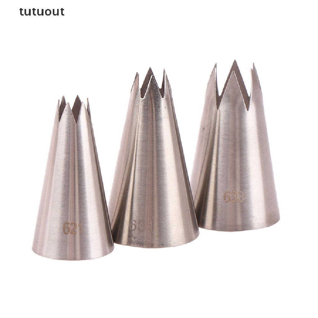 Set 3 Đuôi Bắt Bông Kem Bằng Thép Không Gỉ