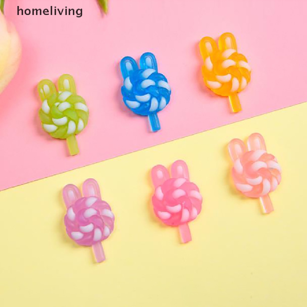 Set 10 Kẹp Nhựa Dạ Quang Trang Trí Ốp Điện Thoại Màu Sắc Ngẫu Nhiên