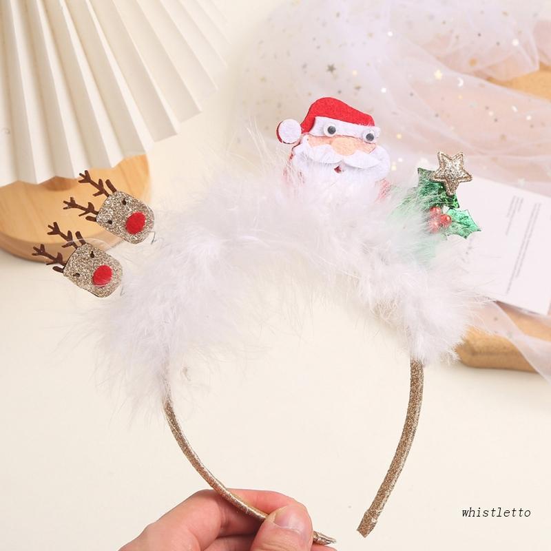 Băng Đô Cài Tóc Hình Tuần Lộc / Cây Thông Giáng Sinh Nhồi Bông Xinh Xắn Cho Nữ