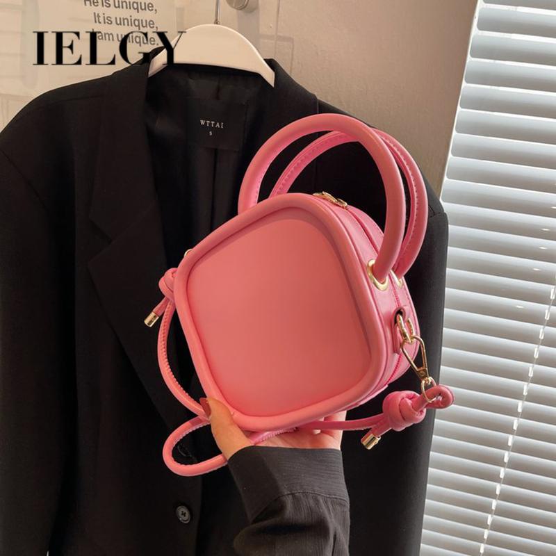 Túi Đeo Vai Hình Vuông Cỡ Nhỏ Màu Kẹo Ngọt Đơn Giản Thời Trang Cho Nữ