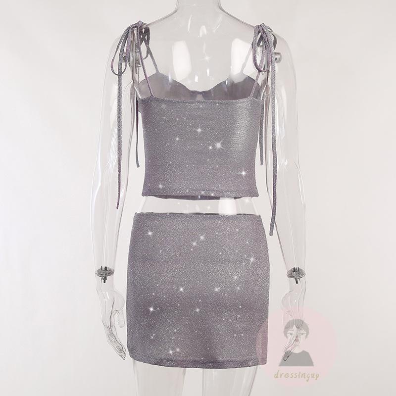 Set Áo Hai Dây Và Chân Váy Chữ A Phong Cách Mùa Hè Thời Trang Cho Nữ