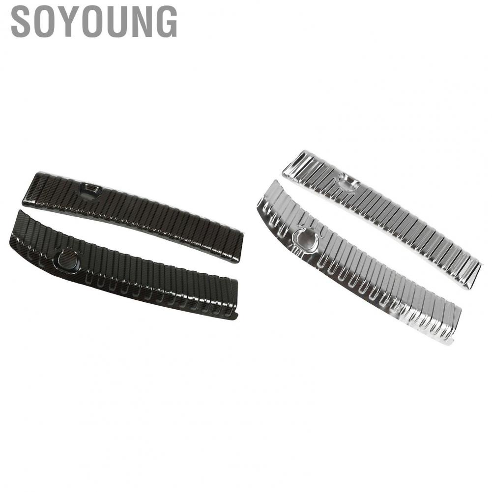 Soyoung 2Pcs Rear Bumper Sill Protector Trim Guard Split Design Stainless Steel Trunk for Tesla Model Y 2021 2022 2023