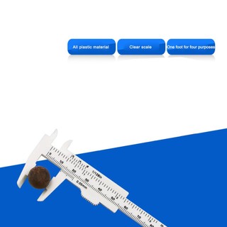 0-80mm Double Scale Plastic Vernier Caliper Mini Ruler Measurement Tool sunnyfun
