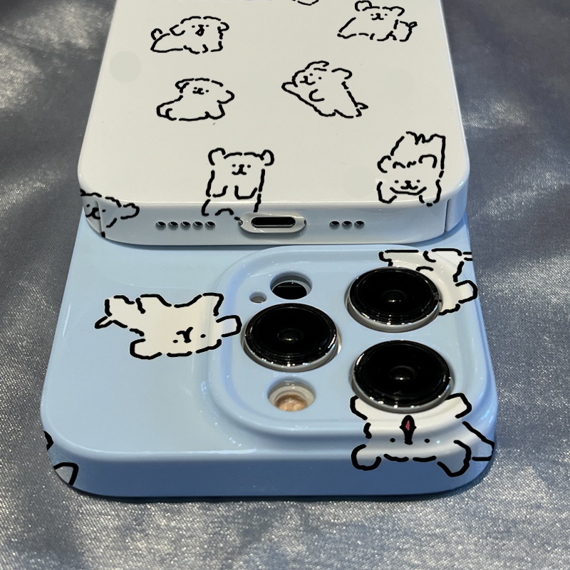 Ốp Điện Thoại Cứng Siêu Mỏng Họa Tiết Cún Dễ Thương Dành Cho Iphone 1214 Pro max 78 11 13