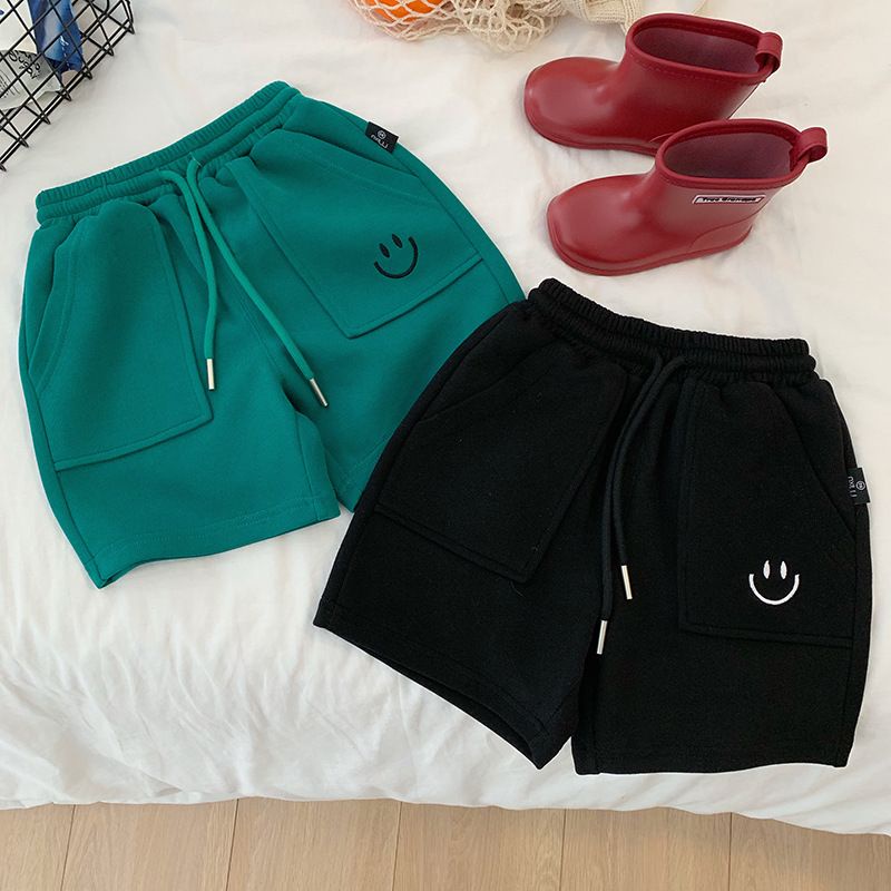 Quần Short Thể Thao Màu Trơn Họa Tiết Hoạt Hình Cho Bé