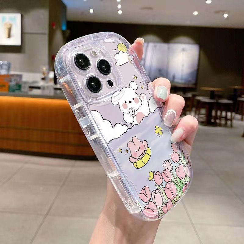 ✅Ốp Điện Thoại / Mềm Trong Suốt Chống Sốc Hình Hoa Tulip 1213 Cho iPhone14 xr Apple 11xs / 8p7 G6KN